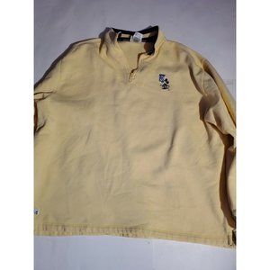 Disneyland Resort 1/4 Zip Pullover Yellow Minnie Mouse XXL Yellow Fleece lined
